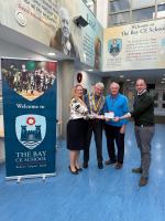 Presentation of the cheque towards funding the school breakfast club